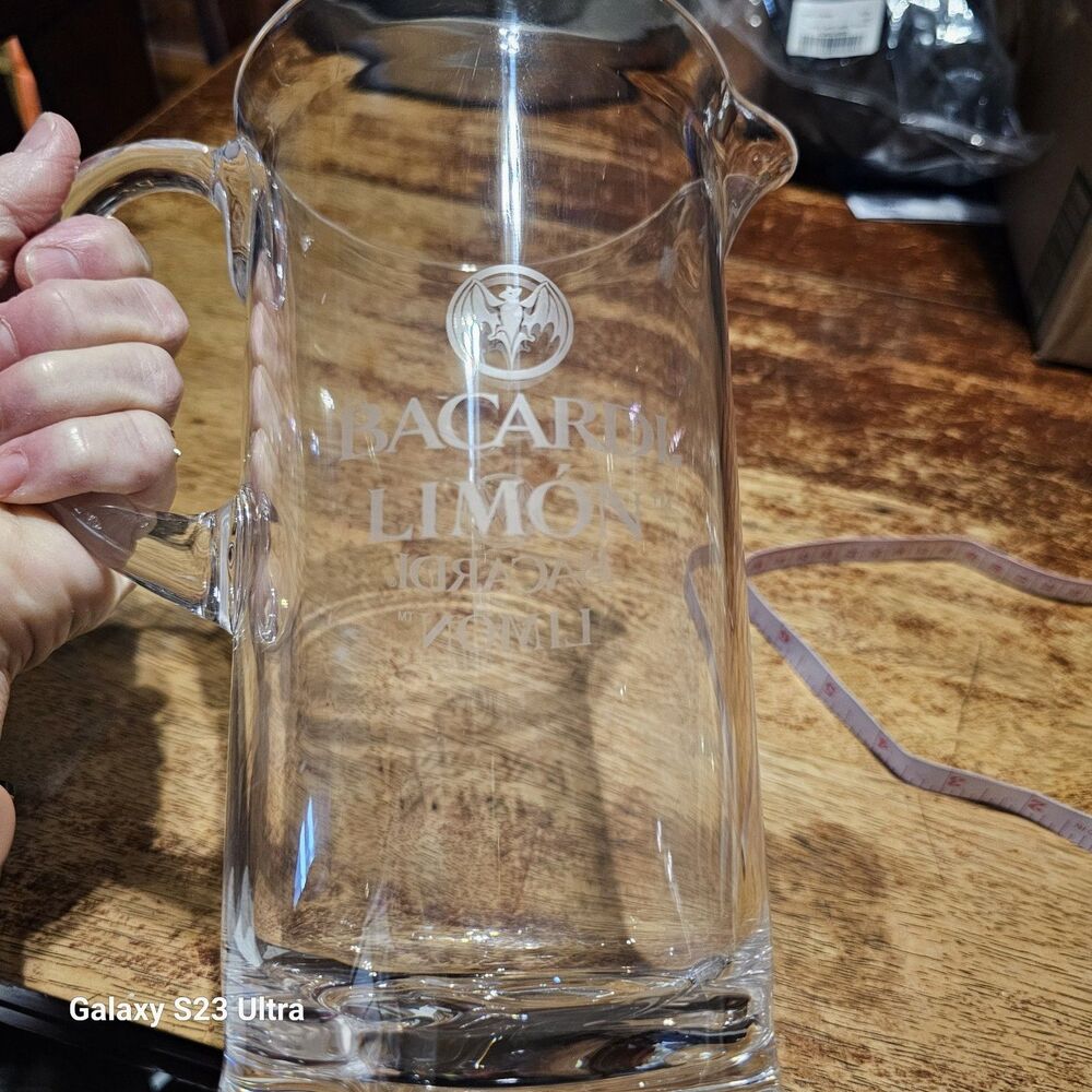Bacardi Limón Rum Acrylic Promotional Pitcher 1995 Vintage
